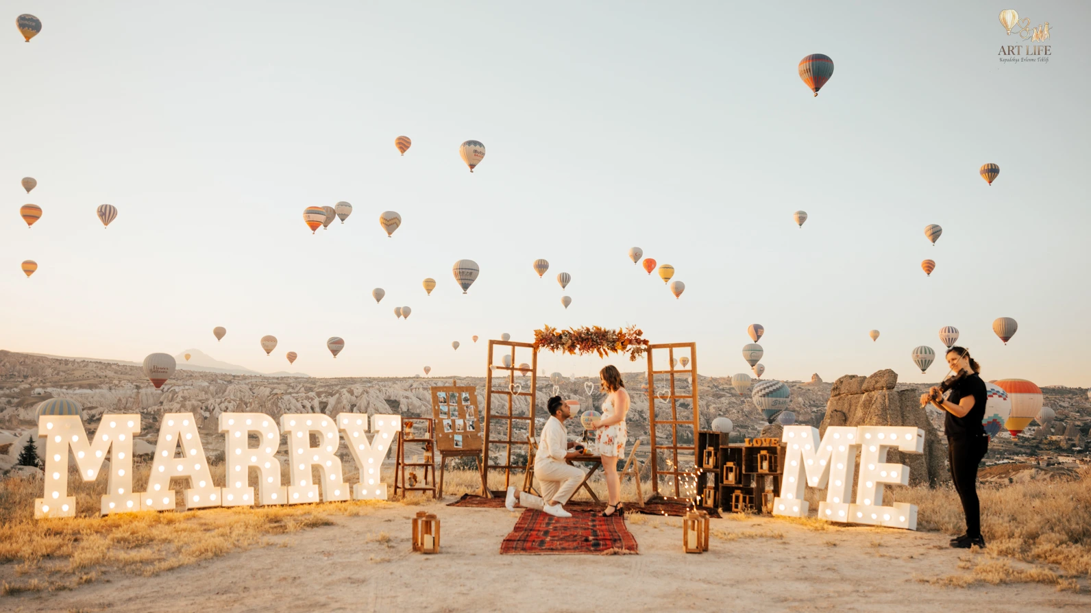 Balon Manzaralı Evlilik Teklifi